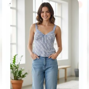 No Boundaries NOBO Tank M 8-10 Cropped Cami Top New
